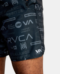 3 Yogger IV Elastic Waist Shorts 17" Black V2091YGR RVCA