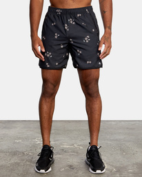 2 Yogger IV Elastic Waist Shorts 17" Black V2091YGR RVCA