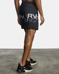 4 Yogger IV Elastic Waist Shorts 17" Black V2091YGR RVCA