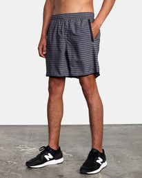 4 Yogger IV Elastic Waist Shorts 17" Black V2091YGR RVCA