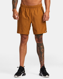1 Yogger IV Elastic Waist Shorts 17" Brown V2091YGR RVCA