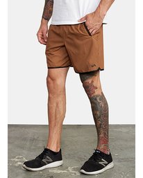 2 Yogger IV Elastic Waist Shorts 17" Orange V2091YGR RVCA