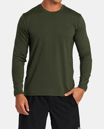 1 Sport Vent Long Sleeve Tee Brown V9011RSV RVCA