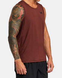 6 Sport Vent Tank Top Brown V9031RST RVCA