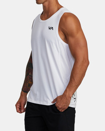 4 Sport Vent Tank Top White V9031RST RVCA