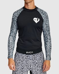 2 BEDWIN LONG SLEEVE RASHGUARD  VR013RRG RVCA