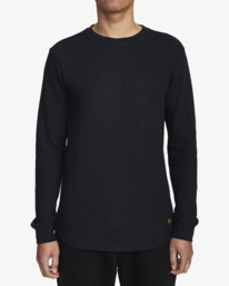 1 Recession Day Shift - Long Sleeve Thermal Top for Men Black W1KTRKRVP1 RVCA