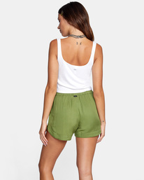 rvca, New Yume Drawcord Shorts, GREEN MOSS (gmv0) NEW YUME W202PRNY