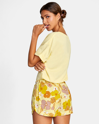 2 New Yume Drawcord Shorts Yellow W202PRNY RVCA
