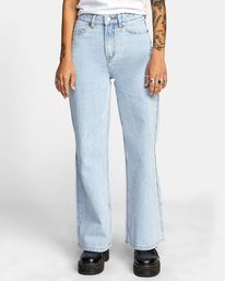 2 Coco Wide Leg Denim Pants Multicolor W3063RCO RVCA