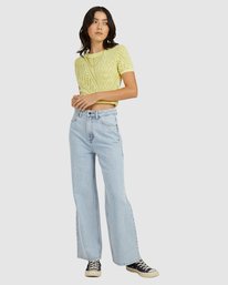8 Coco Wide Leg Denim Pants Multicolor W3063RCO RVCA