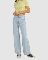 9 Coco Wide Leg Denim Pants Multicolor W3063RCO RVCA