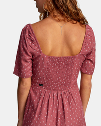 6 Peachy - Short Sleeve Dress for Women Purple W3DRRBRVP1 RVCA