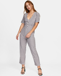 4 Range - Kurzärmliger Jumpsuit für Frauen Grau W3ONRDRVP1 RVCA