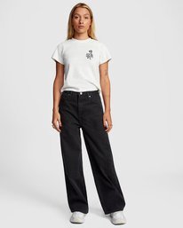2 Coco - Jean évasé pour Femme Noir W3PNRBRVP1 RVCA