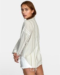 4 Habit - Oversized Long Sleeve Shirt for Women  W3SHIARVP1 RVCA