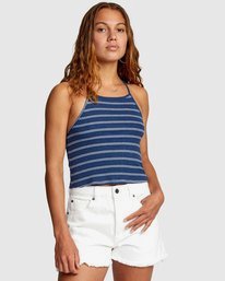 5 Hat Trick - Rib Knit Vest Top for Women Black W3TPRERVP1 RVCA