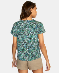 rvca, Recess 3 Crewneck Tee, PALM (gne0) RECESS 3 TEE W9082RR3