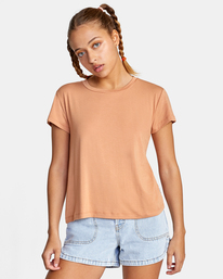 rvca, Recess 3 Crewneck Tee, SAND (san) RECESS 3 TEE W9082RR3