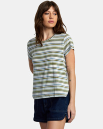 4 Recess 3 Crewneck Tee Grey W9082RR3 RVCA