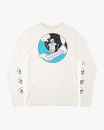 1 Luke Pelletier Skull Shred - Longsleeve für Männer Weiss X1LSRCRVS1 RVCA