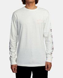 2 Luke Pelletier Skull Shred - Longsleeve für Männer Weiss X1LSRCRVS1 RVCA