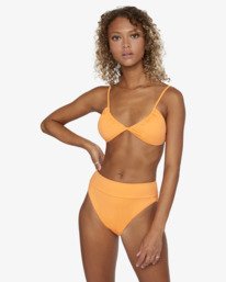 1 Solid Trilette - Recycled Bikini Top for Women Orange X3STRVRVS1 RVCA