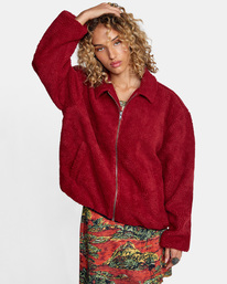 0 Savage - Sherpa-Jacke für Frauen Rot Z3JKRGRVF1 RVCA