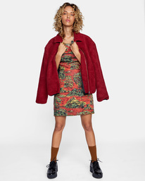 4 Savage - Sherpa-Jacke für Frauen Rot Z3JKRGRVF1 RVCA