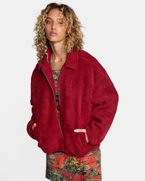 5 Savage - Sherpa-Jacke für Frauen Rot Z3JKRGRVF1 RVCA