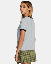 5 University - T-Shirt for Women Grey Z3SSSHRVF1 RVCA