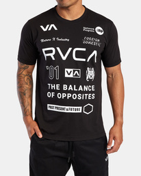 2 All Brand - T-Shirt for Men Black Z4SSDBRVF1 RVCA