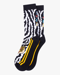 2 RVCA ANP 1 Pack - Crew Socks for Men Black Z5SORDRVF1 RVCA