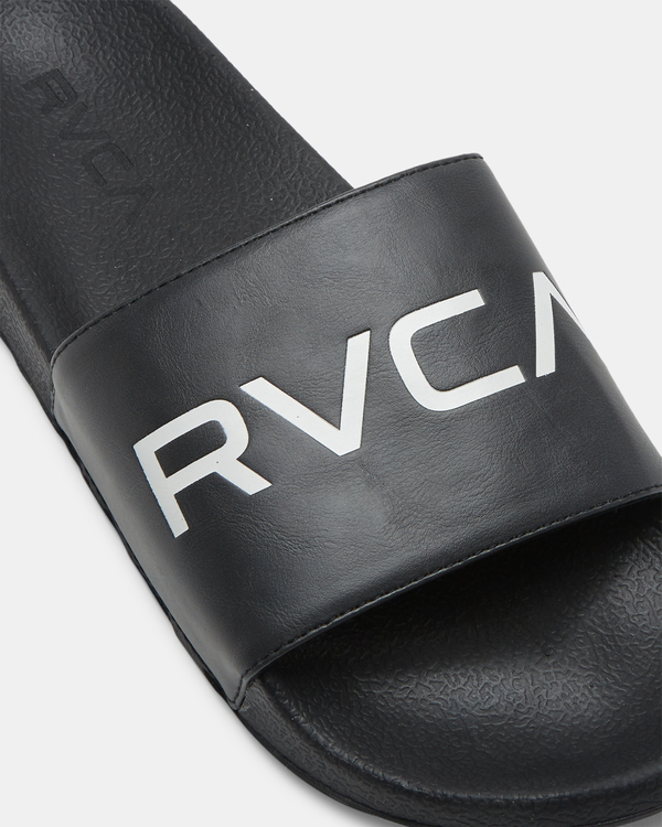 [RVCA]*SLIDE ロゴ入り サンダル Black/White 