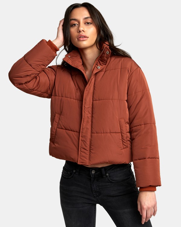 rvca eezeh puffer cropped jacket